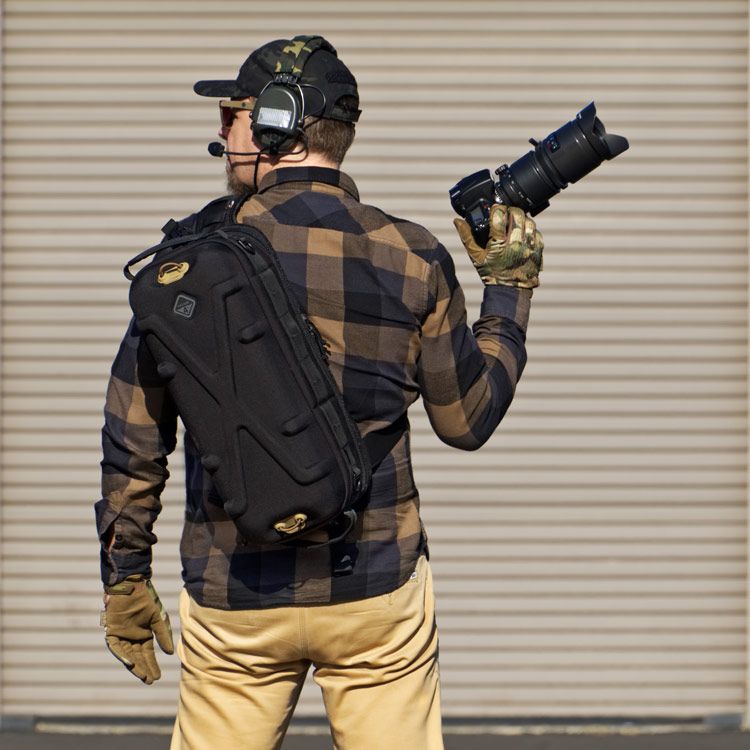 HAZARD 4 Plan-B Hard: Zaino Sling Rigido In Cordura 1000D, Con Divisori Imbottiti, Per Fotocamere, Droni E Attrezzatura Tecnica, Nero