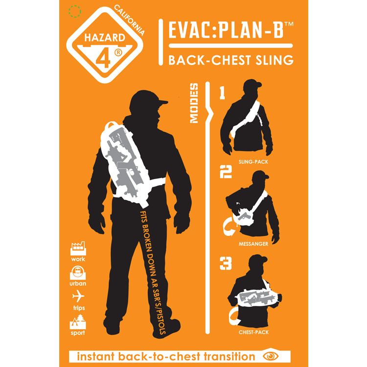 Used Hazard 4 Plan-B Hard Shell Go-Bag Sling-Pack EVC-PBH-BLK